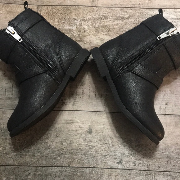 Crazy 8 Black Toddler Moto Boots - Picture 6 of 8